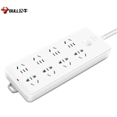 公牛（BULL）插座 GN-217-10 新國標(biāo)插座/插線板/插排/排插/接線板/拖線板 8位總控全長10米